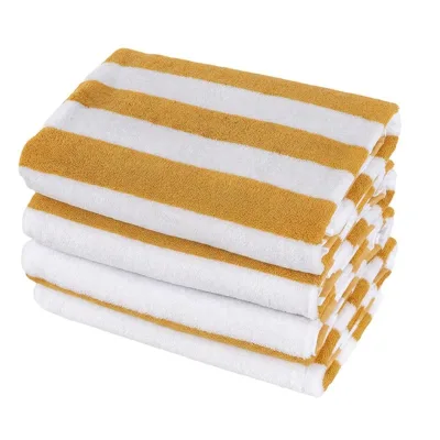 Hotel Grade Spa Quality 100% Cotton Fluffy Bath Towel Stripe Oversized Ultra Soft Absorbent