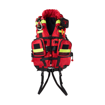 150N Oxford Fabric Life Jacket with Large Back Pocket and Rescue Whistle for Lifesaving