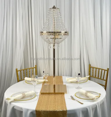 Luxury Gold Centerpieces Flower Stands for Wedding Table Decoration