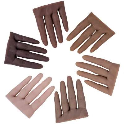 Wholesale Silicone Nail Art Practice Hand Model Half Palm for Manicure Practice Tool Nail Practice Finger