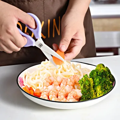Cooked Food Kitchen Scissors Zirconia Blades Cutting Shears Baby Food-Preparation Infants Vegetable Scissors Tool