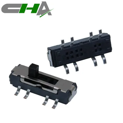 CHA SMD Dpdt Pcb Mount Slide Switch 6 Pin 3 Way Position Side Horizontal Dip Small Sliding Switch