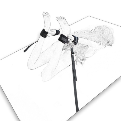 One-piece Ankle and Wrist Cuffs Bondage Bed Restraint Kit BDSM Mujer Split Leg Straps Sm Toy Couple Implementos De Bondage
