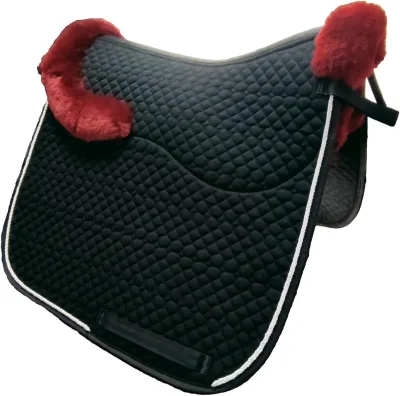 China Manufacturer Wholesale Horse Equine Tack Custom Luxury Full Dressage Sheepskin Bareback Saddle Pad for Horses