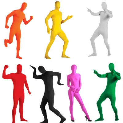 Unisex Colorful Tights Body Halloween Party Fancy Dress Costume Invisible Bodysuit