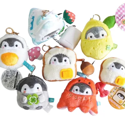 Little Penguin Plush Coin Wallet Earphone Storage Bag Pendant Coin Pouch Cute Purse Plush Toy Penguin Plush Custom Plush Purse