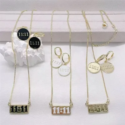CH-CKN0752 New design plating pendant necklace,Fashion enamel charm jewelry,Necklace/earrings jewelry wholesale