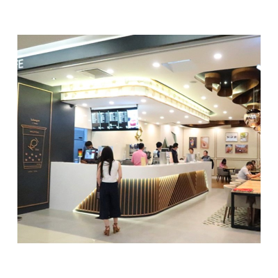 Bar for Coffee Shop Fancy Curved Mall Cocktail Drink Pub Juice Ice Cream Sushi Wine Restaurant Cafe Bubble Tea Bar Counter