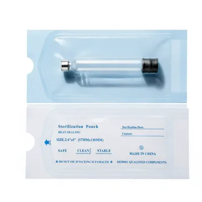 Ready Stock 3ml Sterile Transparent Disposable Cylindrical Borosilicate Glass Eco-Friendly Pen Cartridge Aluminum Cap Rubber