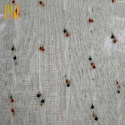 Slub Textured Tulle Fabric Sheer Curtains Crosshatch Linen Weave Breathable Window Drapes Airy Privacy Lightweight Boho