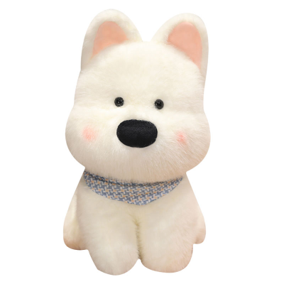 Hot-selling Highland Dog Plush Puppy Doll Cute Soft Cute Scarf Dog Doll