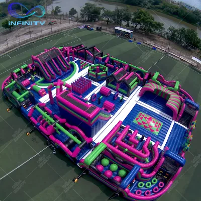 Multicolour Jumping Bouncer Inflatable Bounce Fun City Outdoor Inflatable Amusement Park Commercial Inflatable Theme Park