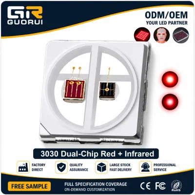 3030SMD LED High Power LED Automotive Light 3030 Orange/Yellow Dual Core 1W SMD Packaged with Guanghong Chip
