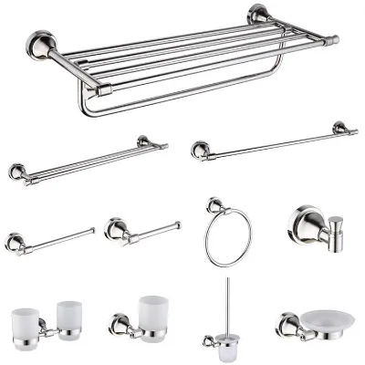 Made in China Towel Rack and Storage Rack Storage Organization Hardware Set with Hotel Bathroom Towel Rack