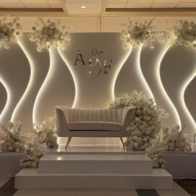 Wedding Banquet PVC Background Decoration LED PVC Background for Wedding Hall Decoration