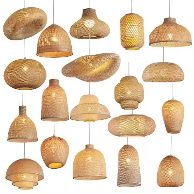 Chinese Outdoor Chandeliers Pendant Lights Rattan Pendant Lamps Led Pendant Light for Living Room Bedroom bar