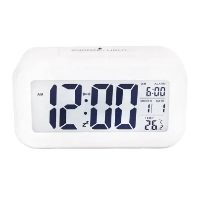 LED Digital Alarm Clock Electronic Smart Mute Clock Backlight Display Temperature Calendar Snooze Light Alarm Clock