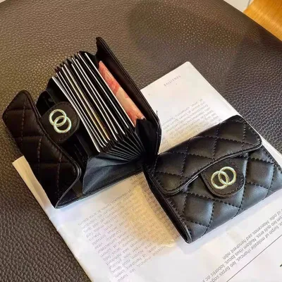 Quilted Mini Coin Purse Classic Flap Card Holder Mini Wallet