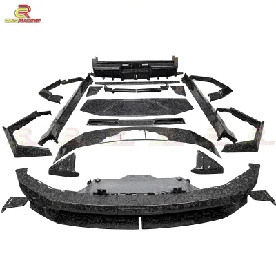 MSY Style Forged Carbon Body Kit for Tesla Cybertruck 2026 Fender Flares Bumper Hood Bonnet Spoiler Wing Side Skirt Mirror Cover