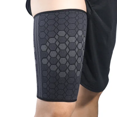 Wholesale High-elastic Knitted Nylon Sports Thigh Protector Riding Basketball Football Anti-thigh Muscle Strain Leggings