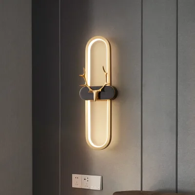 Minimalist Modern Bedside Lamp Creative Bedroom Living Room Nordic LED Wall Lamp Hotel Decorative Wall Lamp