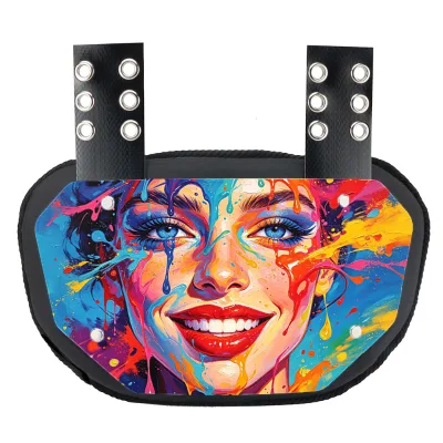 Custom Your Designs Logo American Football Backplates Back Flaps Kids Adults Lightweight Adjustable Durable Colorful Chrome