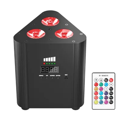 LED RGBW 4-in-1 Triangle Battery Spotlights 4/6/8Ch IP20 AC110-240V 1-Year Warranty for Churches Concerts Weddings