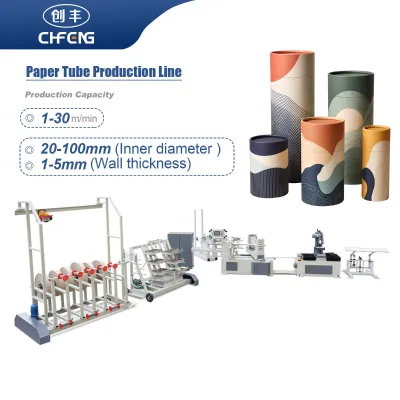 Small Diameter PLC Paper Core Forming Machine Kraft Paper Tube Production Line with Knife Cutter for Cosmetic Perfume Cylinder