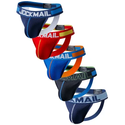 JOCKMAIL Low-rise Breathable Mesh Material Men's Jockstraps Underwear