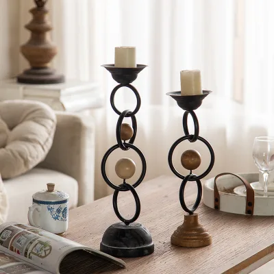 Nordic Candlestick Vintage Geometry Candlelight Cup Candle Stand Table Decoration Candlestick Holder