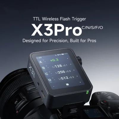 Godox X3pro C Mini Wireless Flash Multi-light Control High-speed TTL Automatic Metering Synchronous High-definition OLED