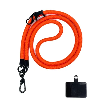Custom Trendcomm Universal Adjustable Nylon Sports Design Crossbody Lanyard Colorful Rope Mobile Phone Strap Card Holder for