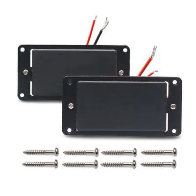 6 String Guitar Active Humbucker Black Guitar Pickup for Lp Electric Guitars with 55mm Steel bar Pole Piece