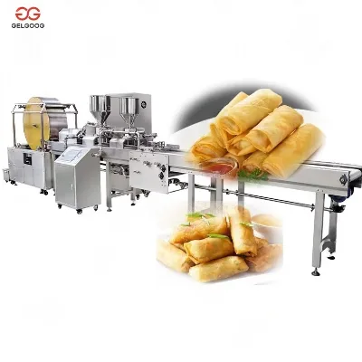 Fully Automated Mold Spring Rolls Production Line Fresh Thai Vegetarian Spring Rolls Machinery