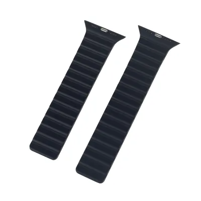 Factory Direct Two-Tone Sport Silicone Magnetic Loop Watchband Adjustable Smartwatch Bands for Smart Watches Rubber Products
