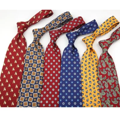 Men's Vintage Big Necktie Formal Business Casual Fashion Men's 9CM Printed Hand Tie Wide Cashew Neck Ties