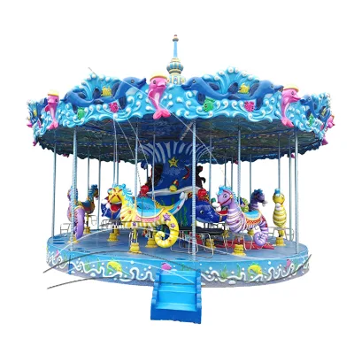 Expandable 48 Seats Modular Amusement Park Carousel Equipment for Event Organizers