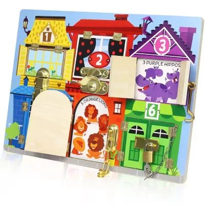 Intelligent Wooden Puzzle Unlocking Board Montessori Educational Building Blocks Toy Plywood Educational Learning Blisters