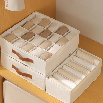 Foldable Large Capacity Oxford Cloth Storage Box Underwear Pantyhose Compartments Storage Drawer Type Storage Device
