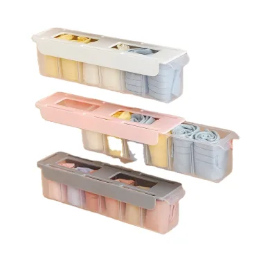 GREENSIDE Wall-mounted Modern Minimalist Rectangular Underwear Organizer Household Storage Box Panties Socks Plastic Drawer Lid