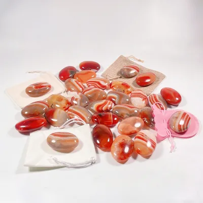 Huiying Carnelian Massage Stones Facial Spa Rocks Gua Sha Tools Customized