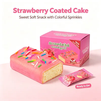 Soft Cake Snack Wholesale Private Label OEM Cake Strawberry Soft Cake