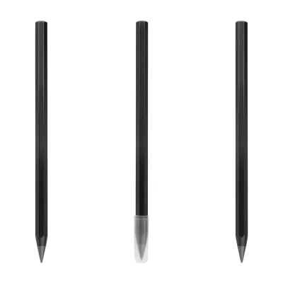 Custom Logo Novelty Eternal Pencil Space Inkless Writing Metal Pencils Replaceable Head Infinite Office School Pen
