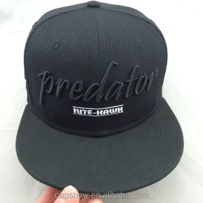 Fashion Hip-hop Black Snapback Cap with Custom Adult 58cm