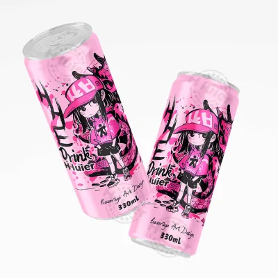 China Manufacturing Make Drinks 330ml*24 Lemon Fruit Original Flavor Sparkling Aluminium Canned Carbonated Soda Water Soft Drink