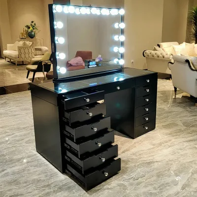 Smart Makeup Vanity Lighted Wood Panel for Wedding Dress for Bedroom & Living Room for Hotels