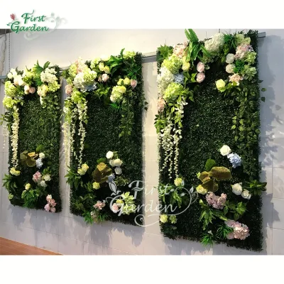 First Garden Exclusive Design Artificial Flowers Green Foliage Plant Birthday Wedding Hanging Wall Decoration