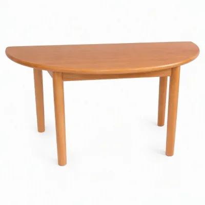 Chuangjin Half Round Wooden Table 120cm Montessori Classroom Activity Desk Adjustable 40-55cm Height Wholesale Supplier