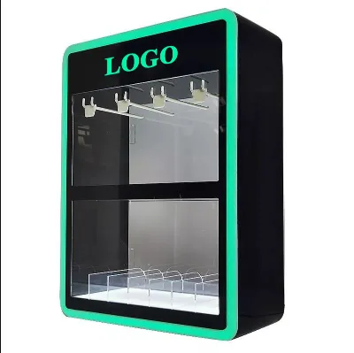 Acrylic Smoke Display Stand 2 Tiers LED Acrylic Cigarette Display Light Led Display Cabinet