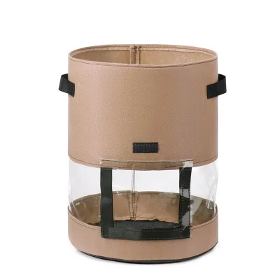 Hot Sale Potato Grow Bag with Transparent Window Plant Grow Bag Woven 100 Liter